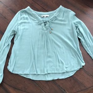 Blue long sleeve top!!